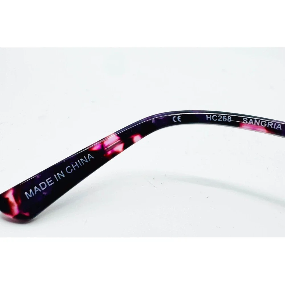 Hard Candy Eyeglasses Women Purple HC268 Sangria Cat Eye 57-17-145